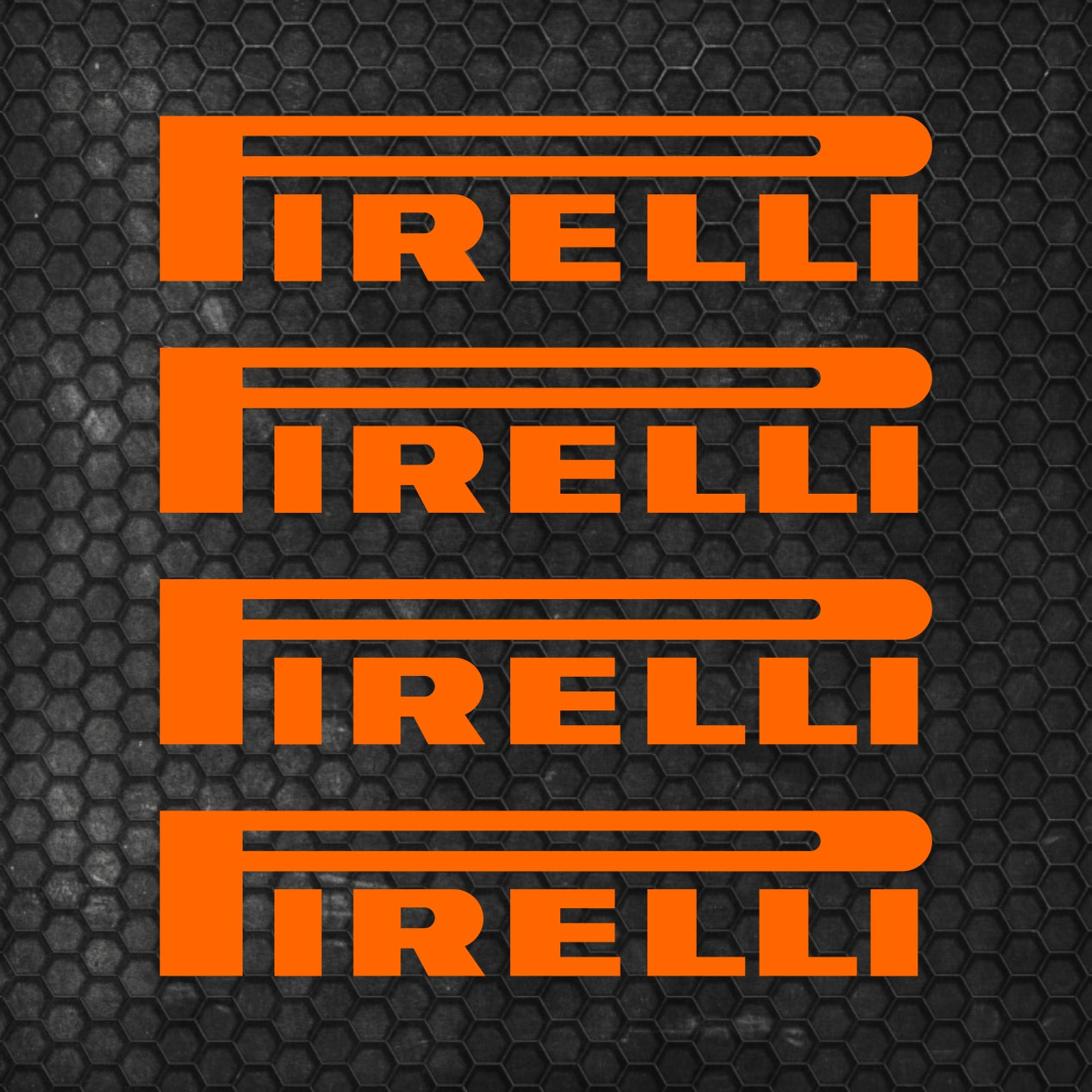 Set 4 HQ Pirelli Tyre Sponsor Vinyl Racing Motorsport Emblem Sticker Decals | Motorcycle Car Vehicle Emblem Decor Kit Racing wrap Adhesives Pirelli Cut vinyl Logo