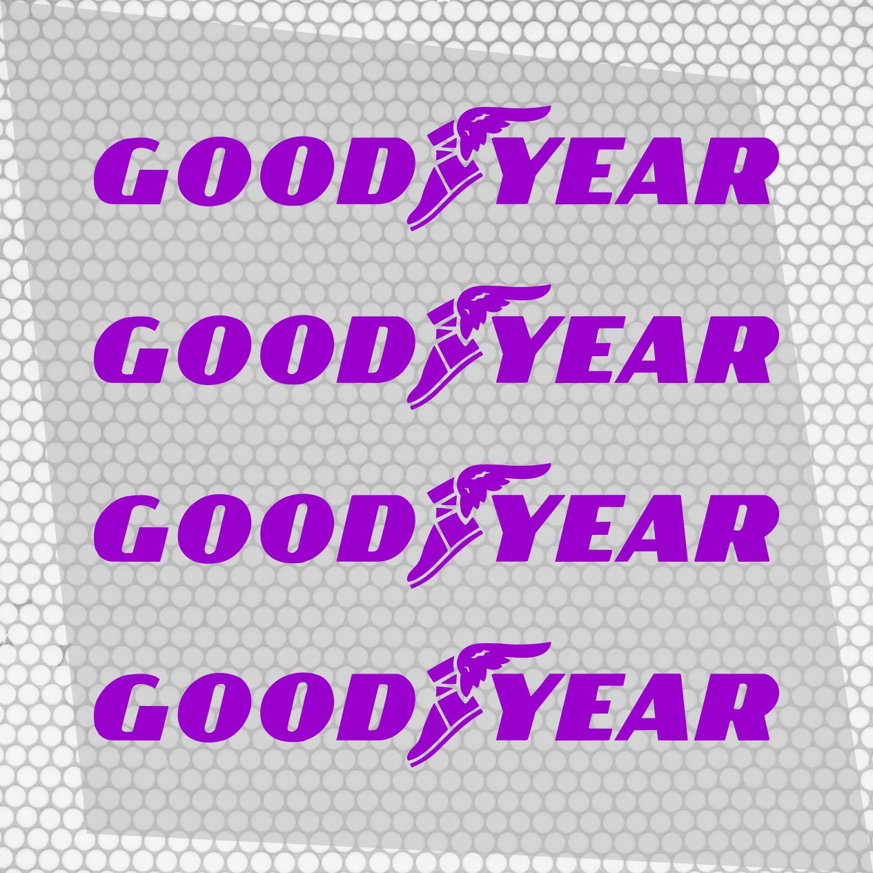 Set 4 HQ Goodyear Tyre Sponsor Vinyl Racing Motorsport Emblem Sticker Decals | Motorcycle Car Vehicle Emblem Decor Kit Racing wrap Adhesives Goodyear Cut vinyl Logo