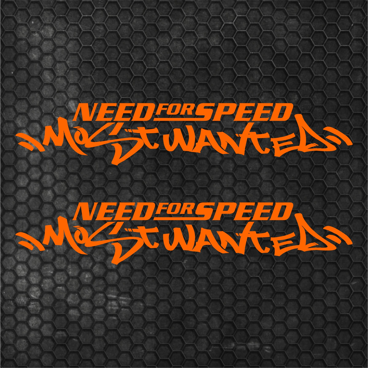 2 Pcs Need For Speed Scratch Graphic Stickers Funny Car Decals