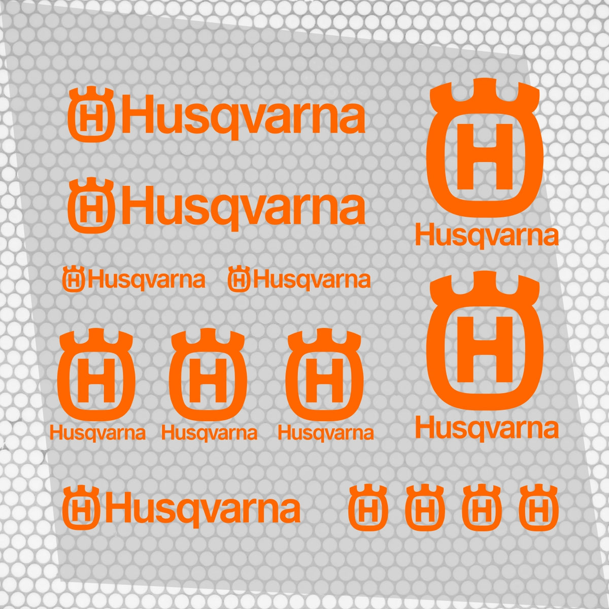 Set 14 Vinyl Racing Motorbike Husqvarna Emblem Sticker Decals