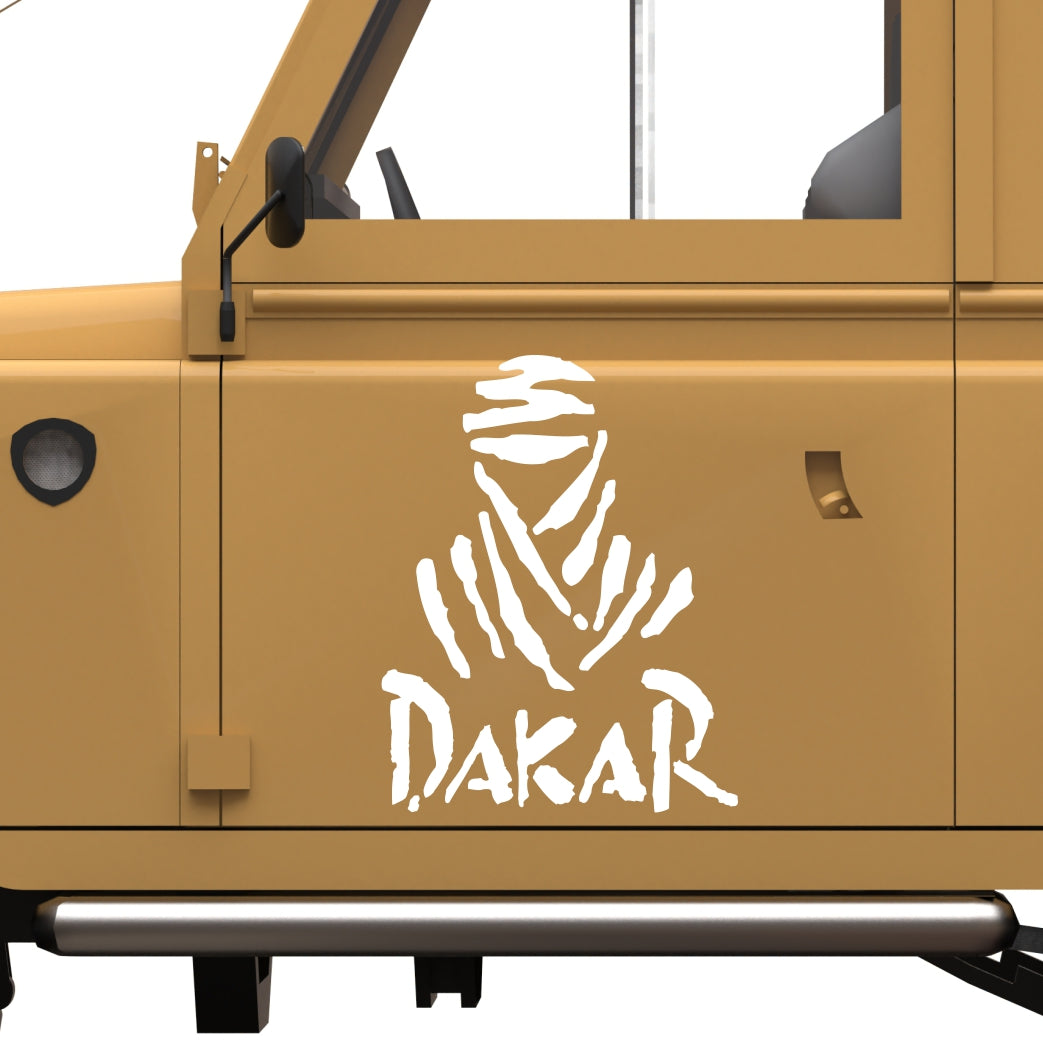 4 Pcs High Quality Dakar Sticker Sponsor Vinyl Decal Badge Tuning Car Bike Racing Sport Set Graphics | Sides Roof Rear Sticker for any Vehicle | Sport vinyl decal graphics adhesives