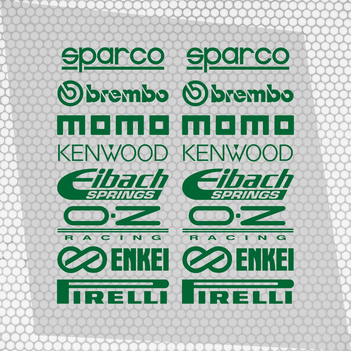 Set Cut Emblem Graphic Sponsor Stickes Racing Brand Decals