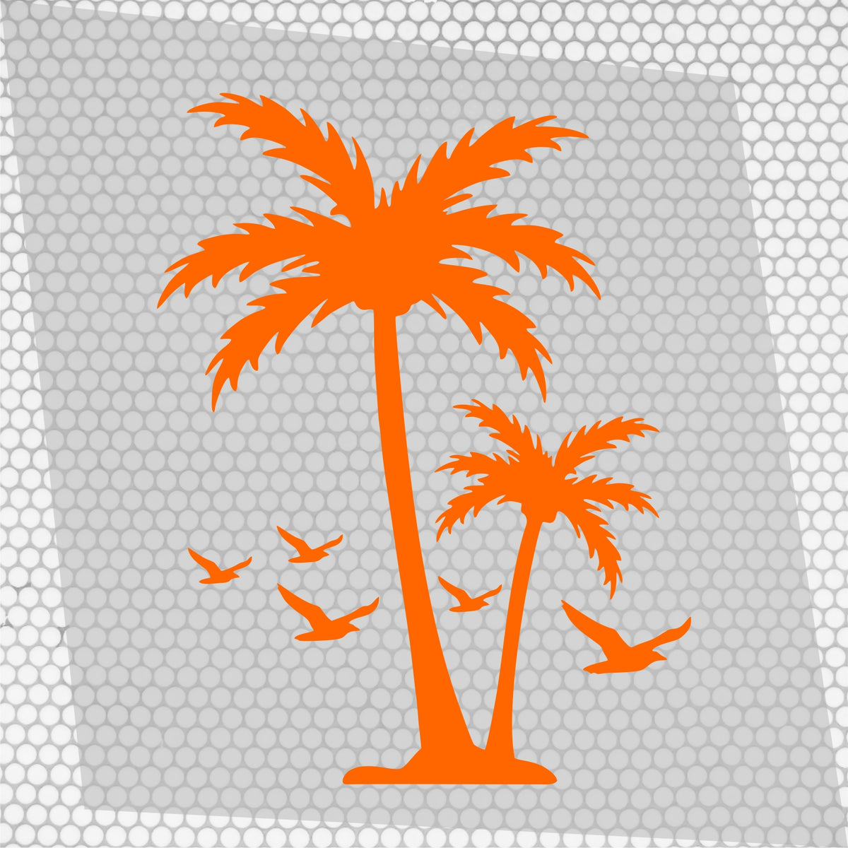 Set Caravan Palm Trees and Seagulls Birds Graphics Decals