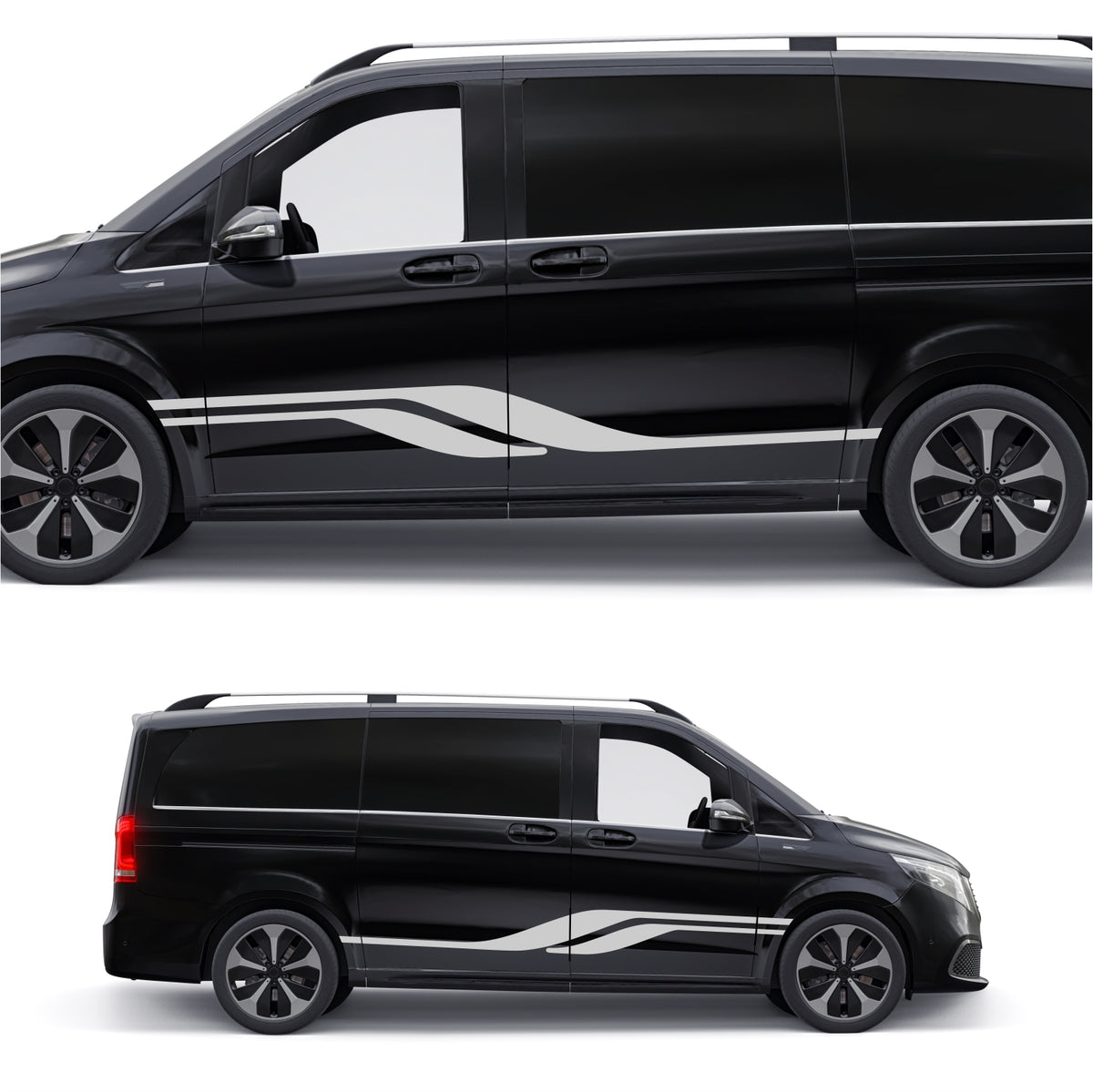 Set 2 Pcs Vehicle Stripes Auto Graphics