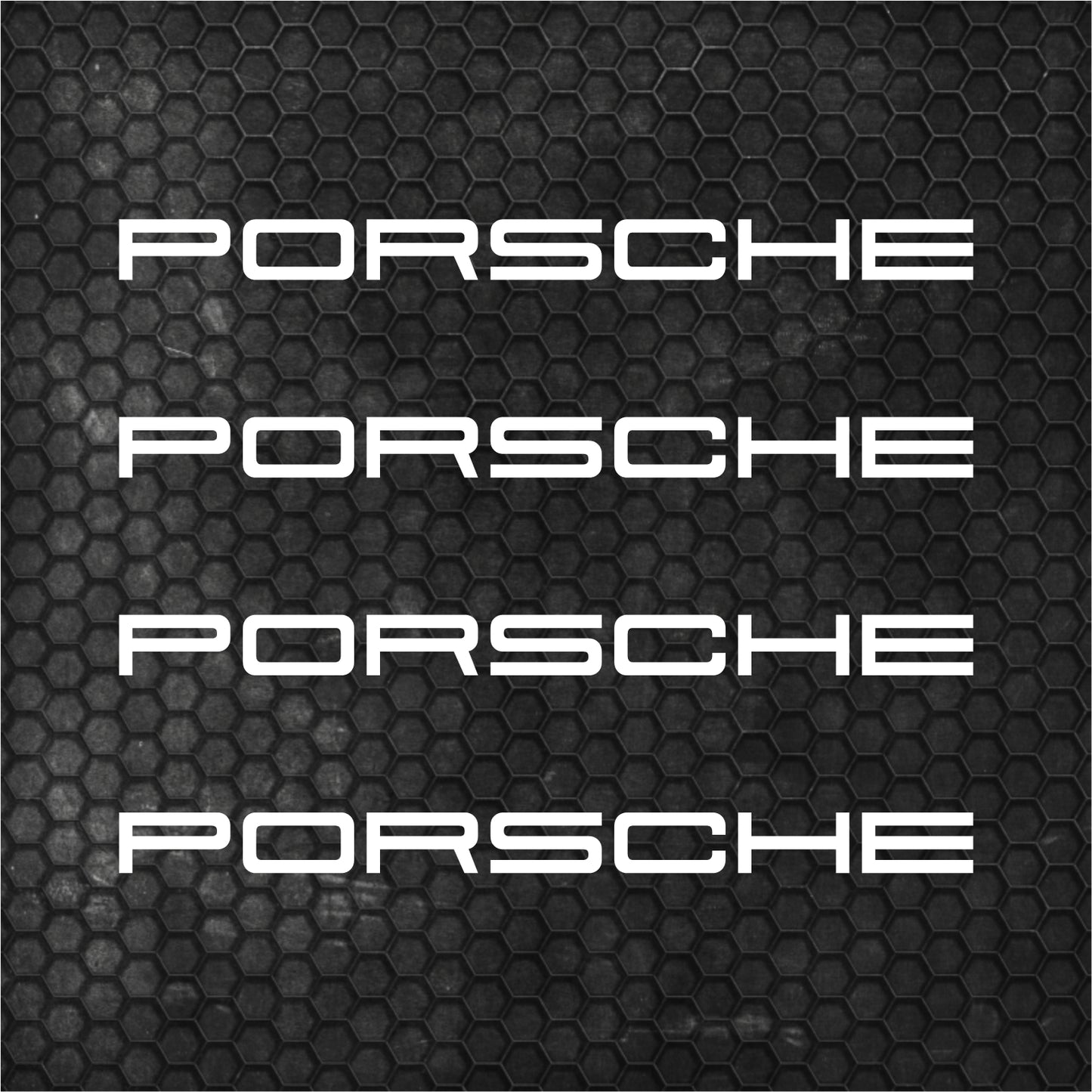 Set 4 HQ Porsche Logo Graphic Vinyl Motorsport Emblem Sticker Decals | Motorcycle Car Vehicle Emblem Decor Kit Racing wrap Adhesives Porsche Cut vinyl Logo