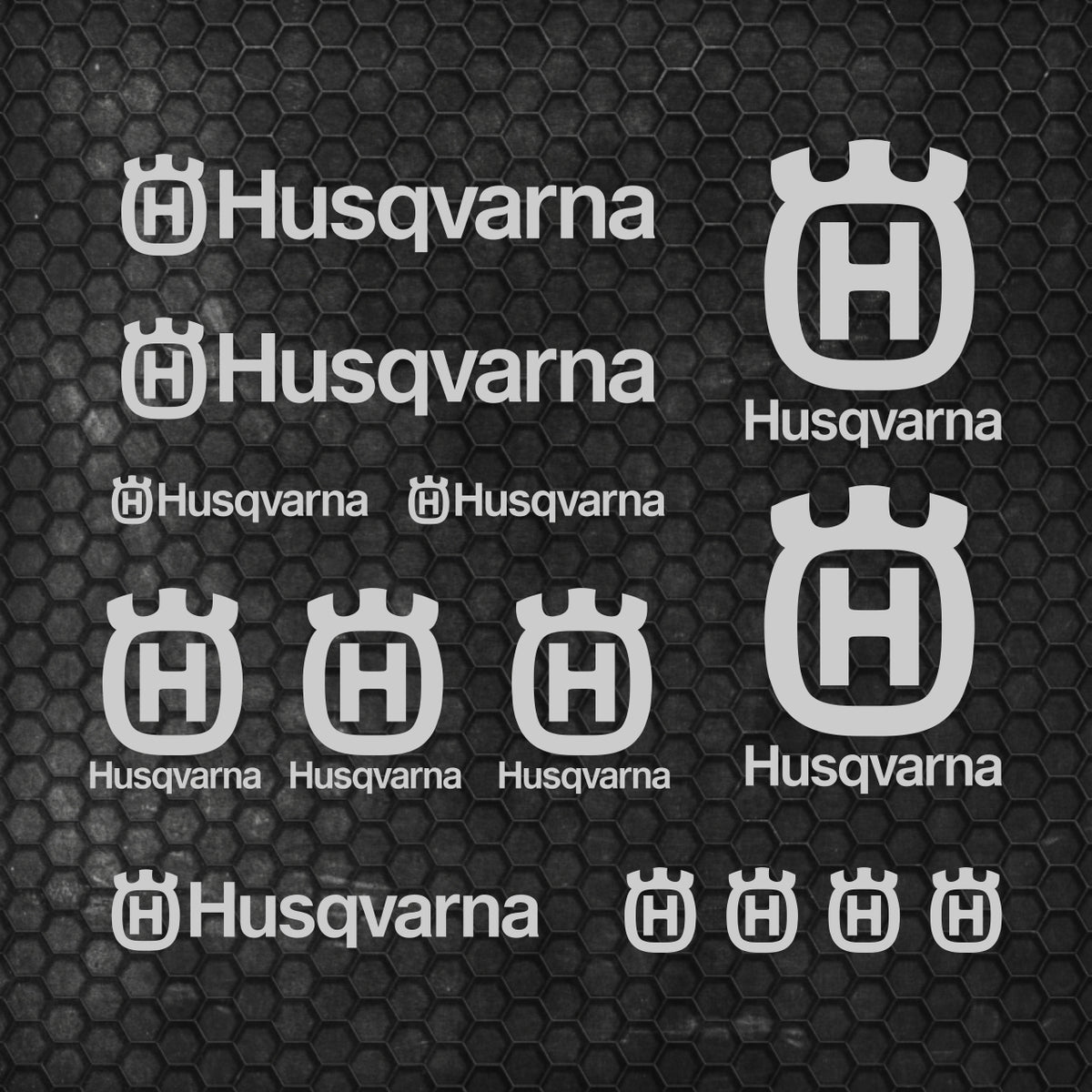 Set 14 Vinyl Racing Motorbike Husqvarna Emblem Sticker Decals