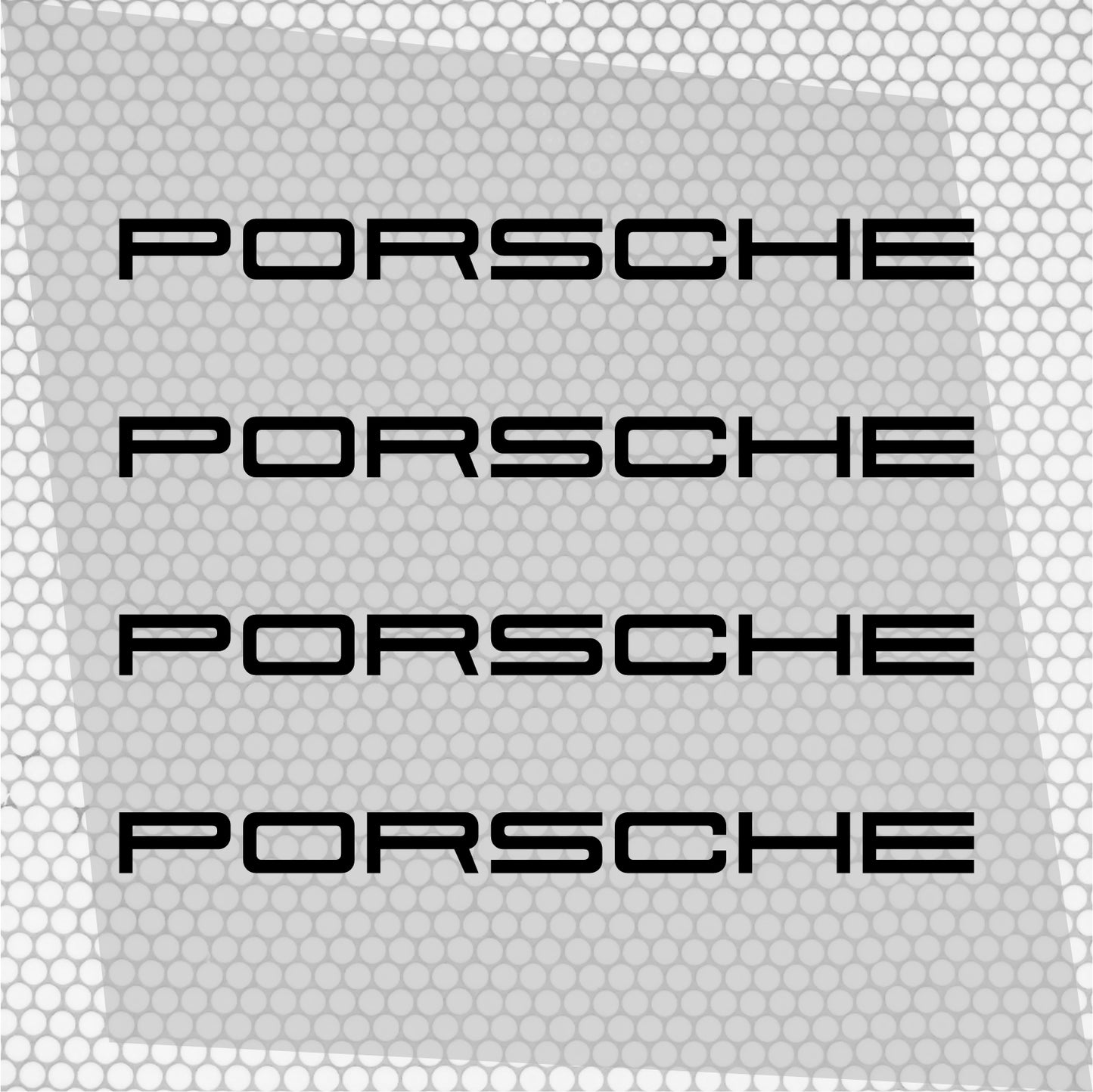 Set 4 HQ Porsche Logo Graphic Vinyl Motorsport Emblem Sticker Decals | Motorcycle Car Vehicle Emblem Decor Kit Racing wrap Adhesives Porsche Cut vinyl Logo