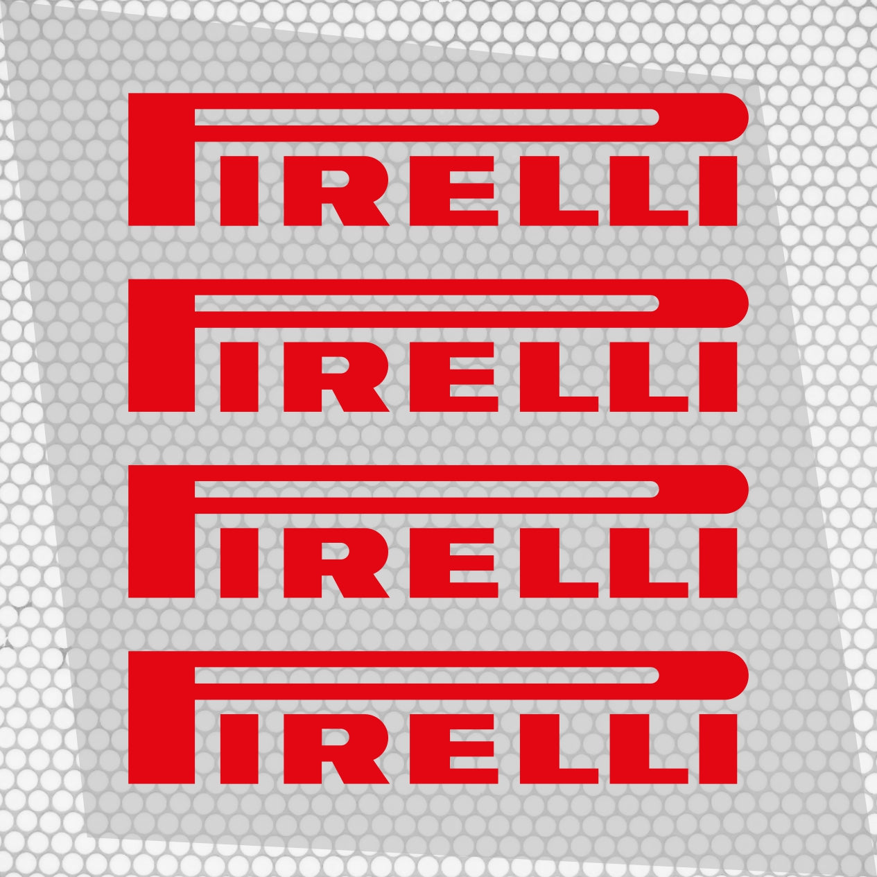 Set 4 HQ Pirelli Tyre Sponsor Vinyl Racing Motorsport Emblem Sticker Decals | Motorcycle Car Vehicle Emblem Decor Kit Racing wrap Adhesives Pirelli Cut vinyl Logo