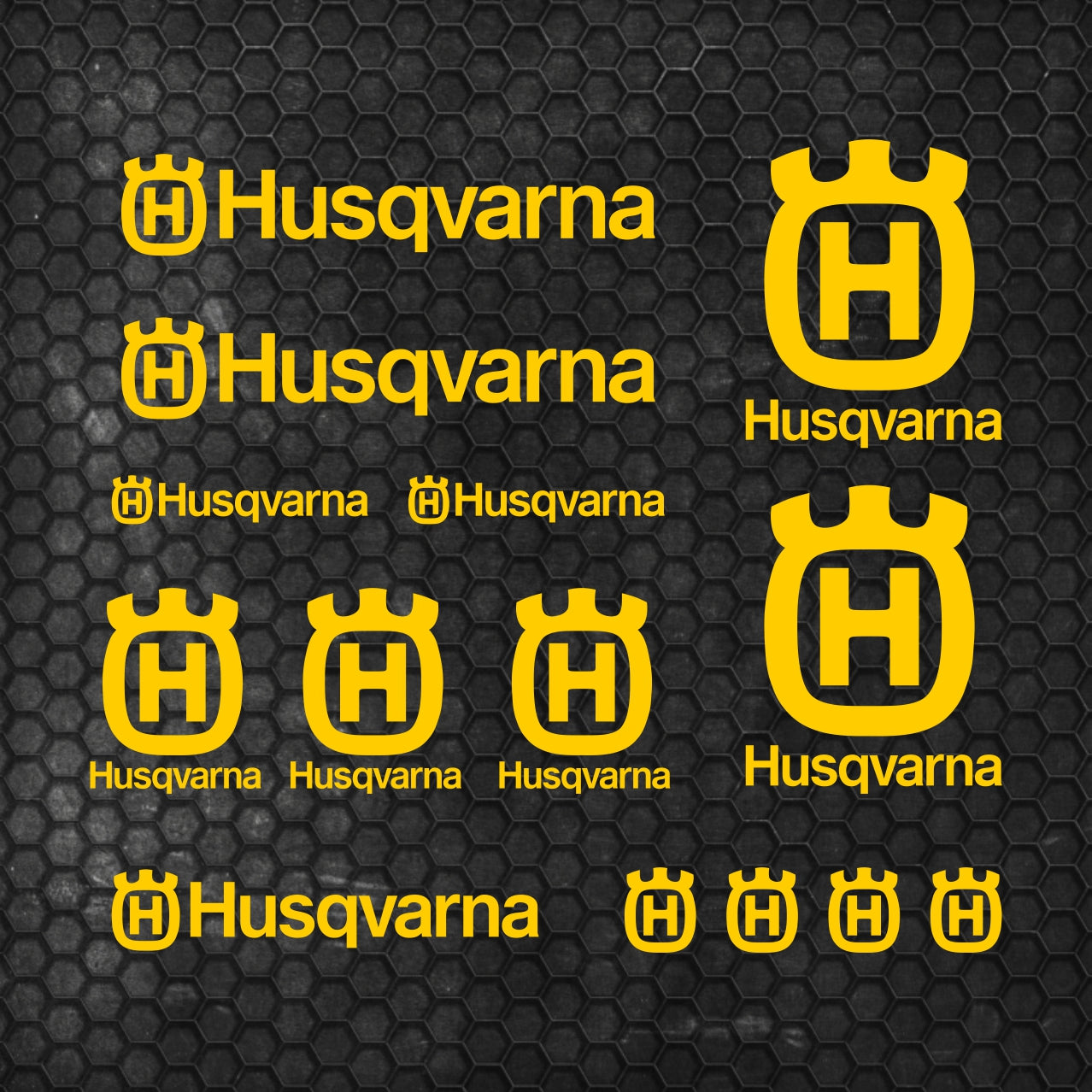 Set 14 HQ Vinyl Racing Motorbike Husqvarna Emblem Sticker Decals | Motorsport Emblem Decor Kit enduro Racing Decals Adhesive Moto Kit Logo