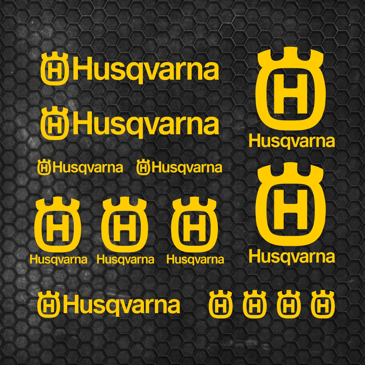 Set 14 Vinyl Racing Motorbike Husqvarna Emblem Sticker Decals