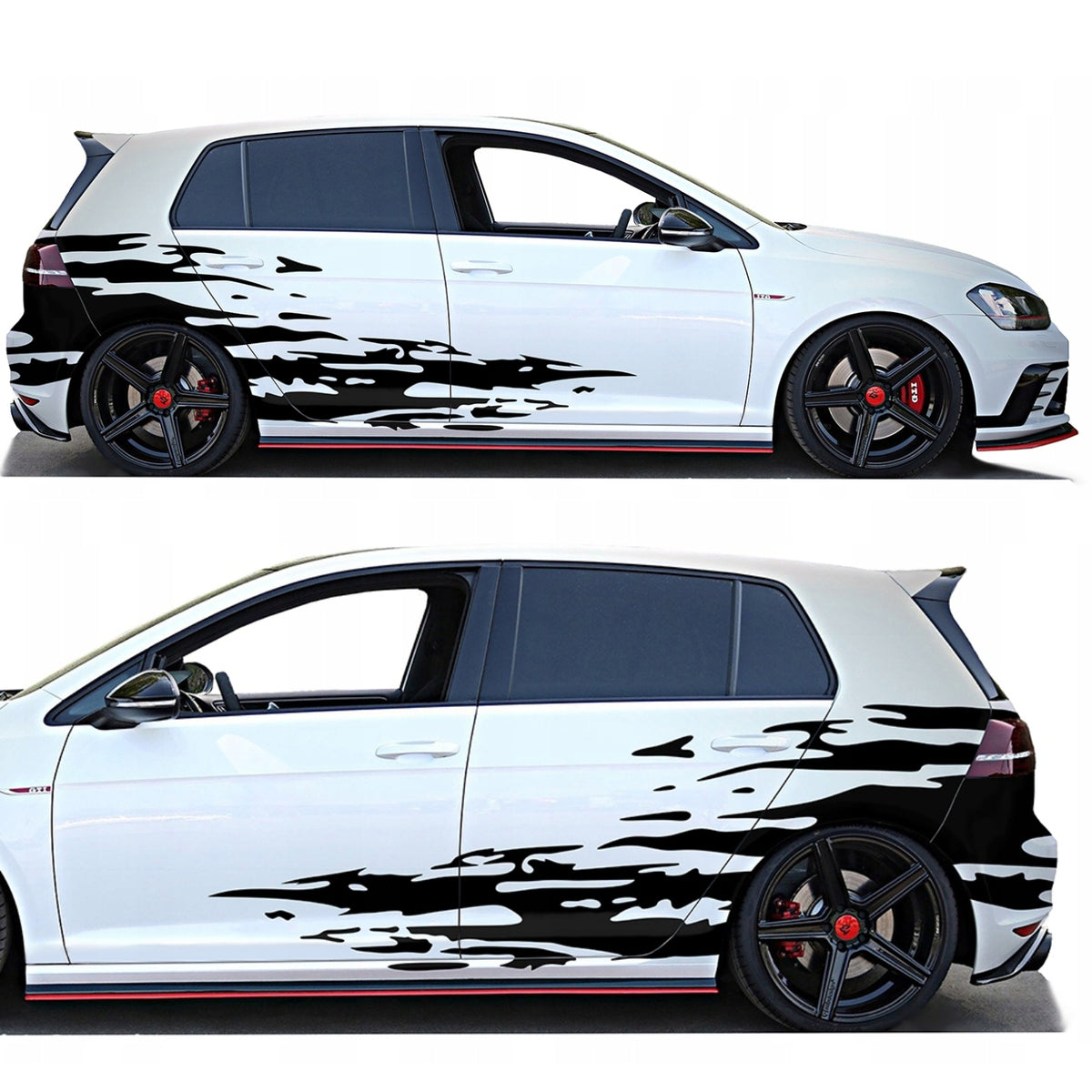 Set 2 Pcs Jerked Grounge Theme Decals Auto Sticker