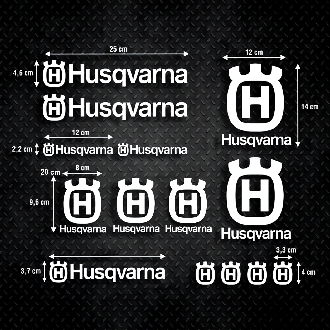 Set 14 HQ Vinyl Racing Motorbike Husqvarna Emblem Sticker Decals | Motorsport Emblem Decor Kit enduro Racing Decals Adhesive Moto Kit Logo