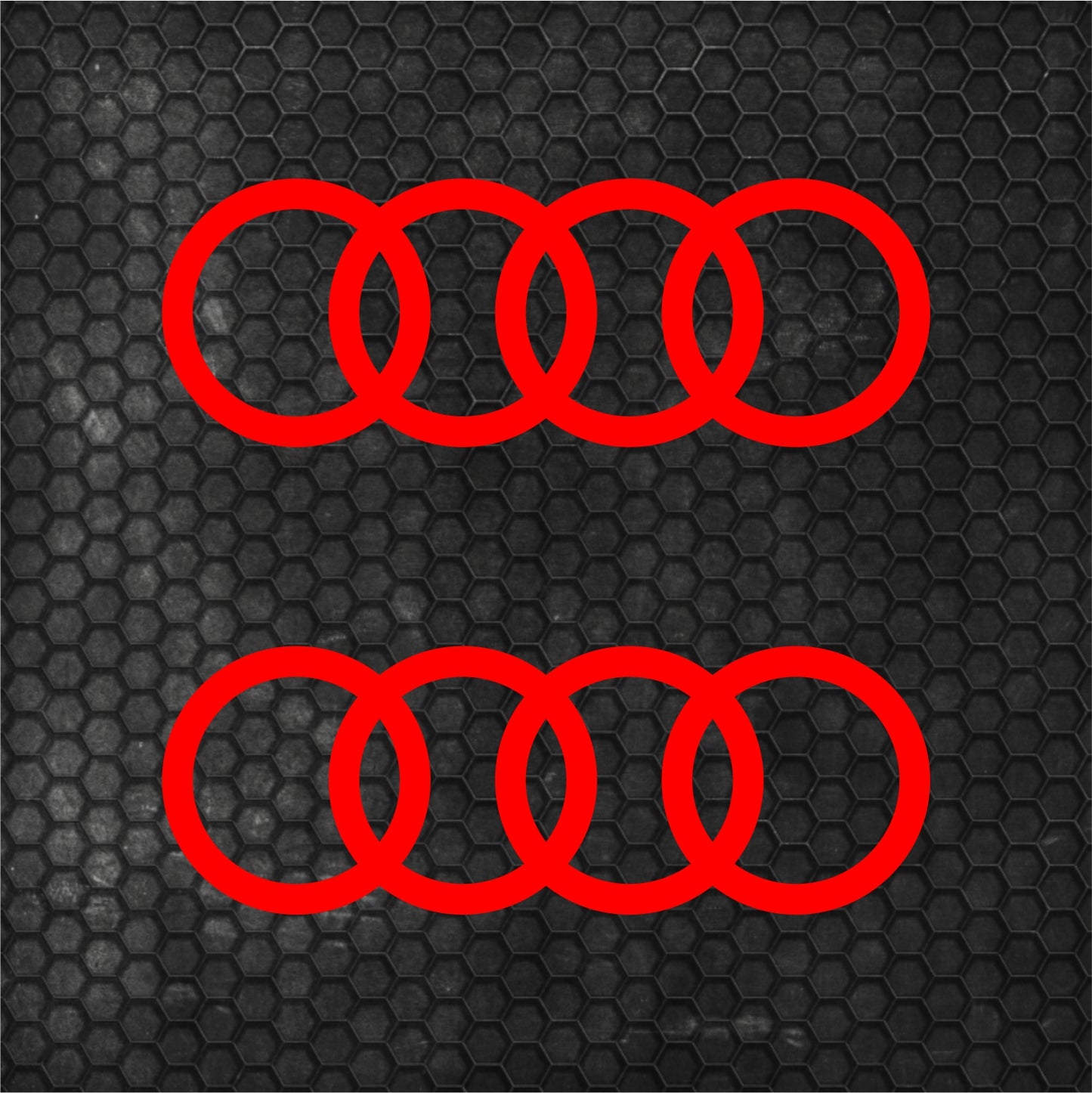 Set 2 Pcs Audi Emblem Graphic Decal Sticker | Premium kit 2 Audi Car Logos Motorsport Decals