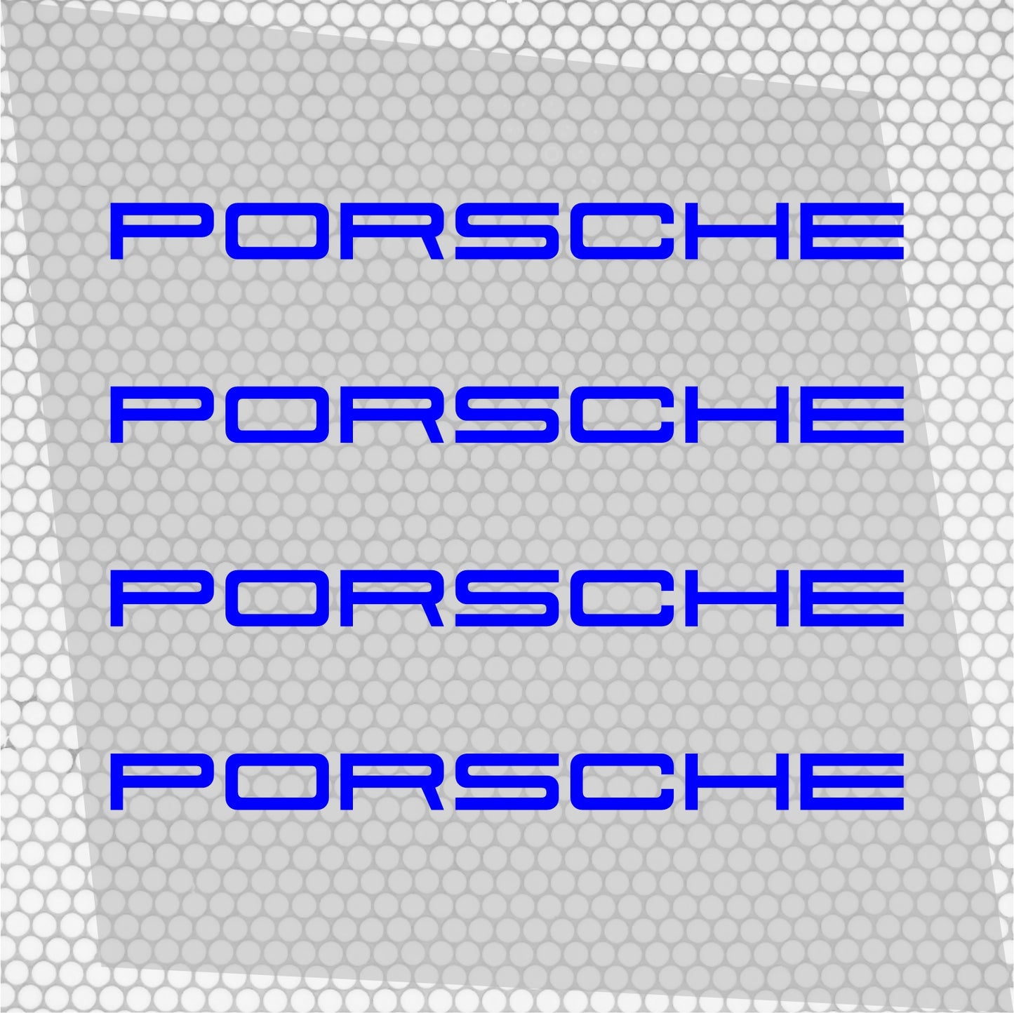 Set 4 HQ Porsche Logo Graphic Vinyl Motorsport Emblem Sticker Decals | Motorcycle Car Vehicle Emblem Decor Kit Racing wrap Adhesives Porsche Cut vinyl Logo