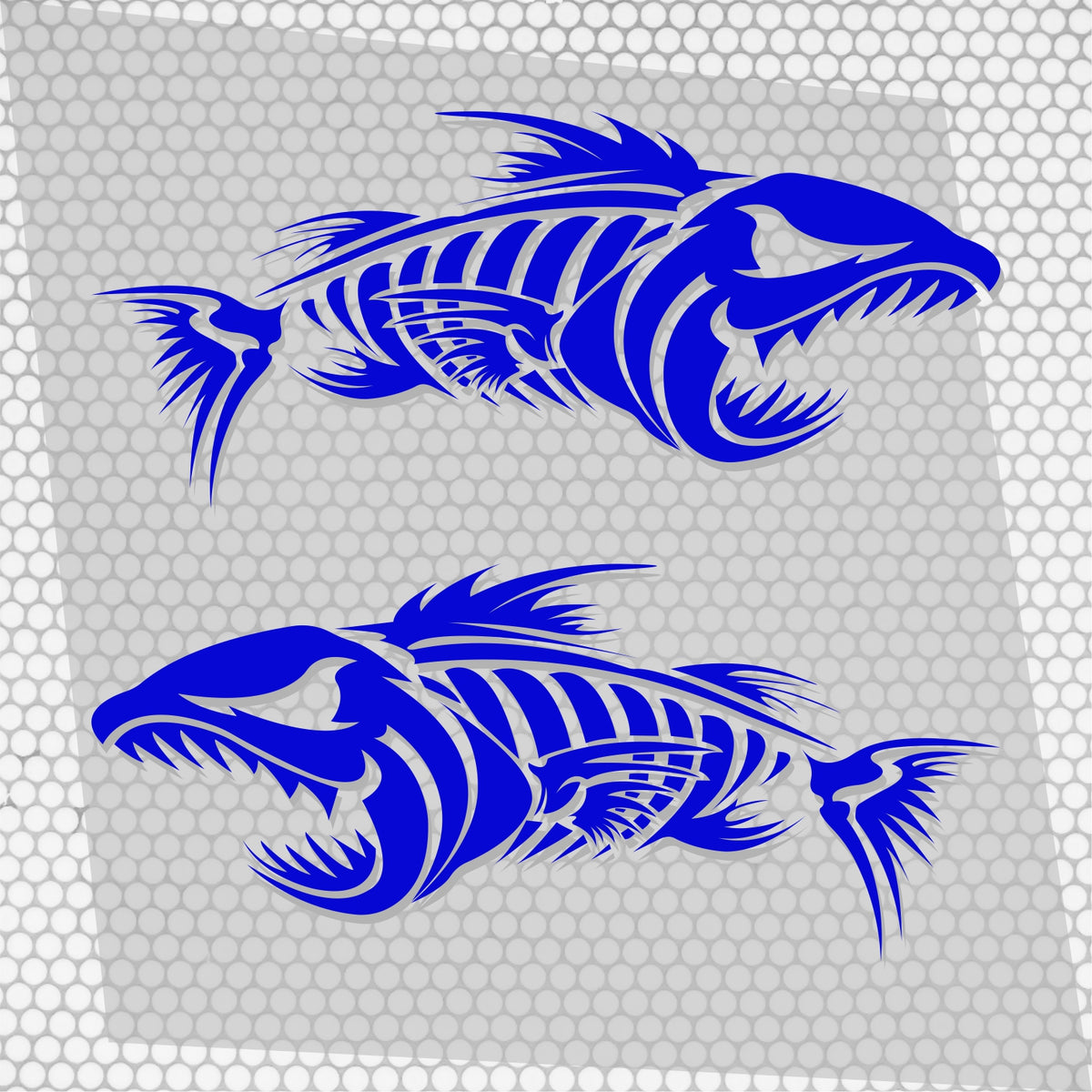 Set 2 Pcs Large Fish Bone Stickers Boat Body Decal Cruise