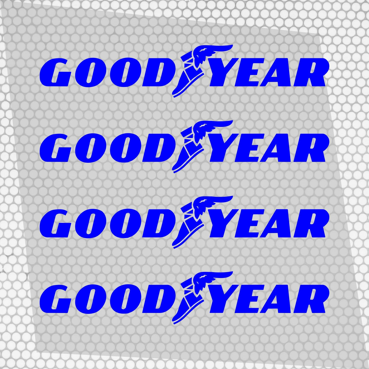 Set 4 HQ Goodyear Tyre Sponsor Vinyl Racing Motorsport Emblem Sticker Decals | Motorcycle Car Vehicle Emblem Decor Kit Racing wrap Adhesives Goodyear Cut vinyl Logo