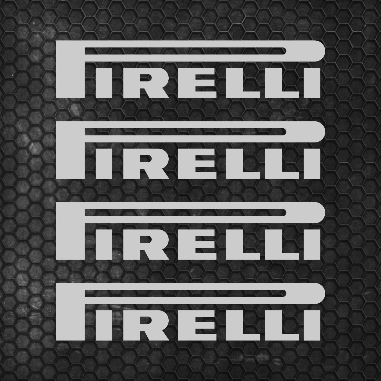 Set 4 HQ Pirelli Tyre Sponsor Vinyl Racing Motorsport Emblem Sticker Decals | Motorcycle Car Vehicle Emblem Decor Kit Racing wrap Adhesives Pirelli Cut vinyl Logo