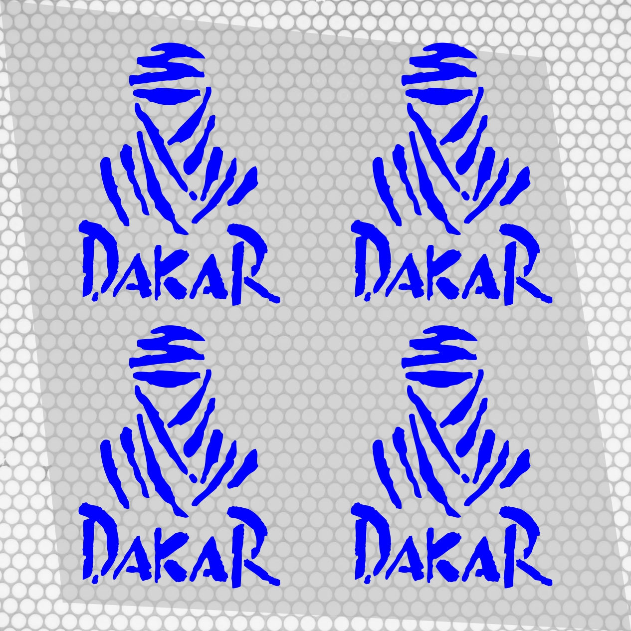 4 Pcs High Quality Dakar Sticker Sponsor Vinyl Decal Badge Tuning Car Bike Racing Sport Set Graphics | Sides Roof Rear Sticker for any Vehicle | Sport vinyl decal graphics adhesives