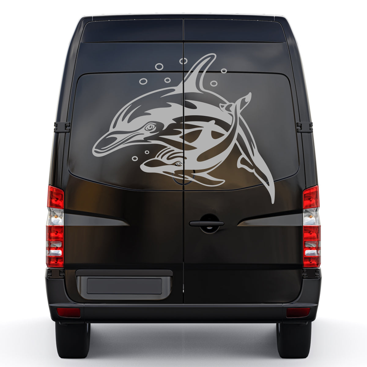 Set Sticker Caravan Family of Dolphins Graphic Decals | Camper Van Caravan Car Decor wrap Sea Animals Decals Kit | Motorhome Rear Adhesives