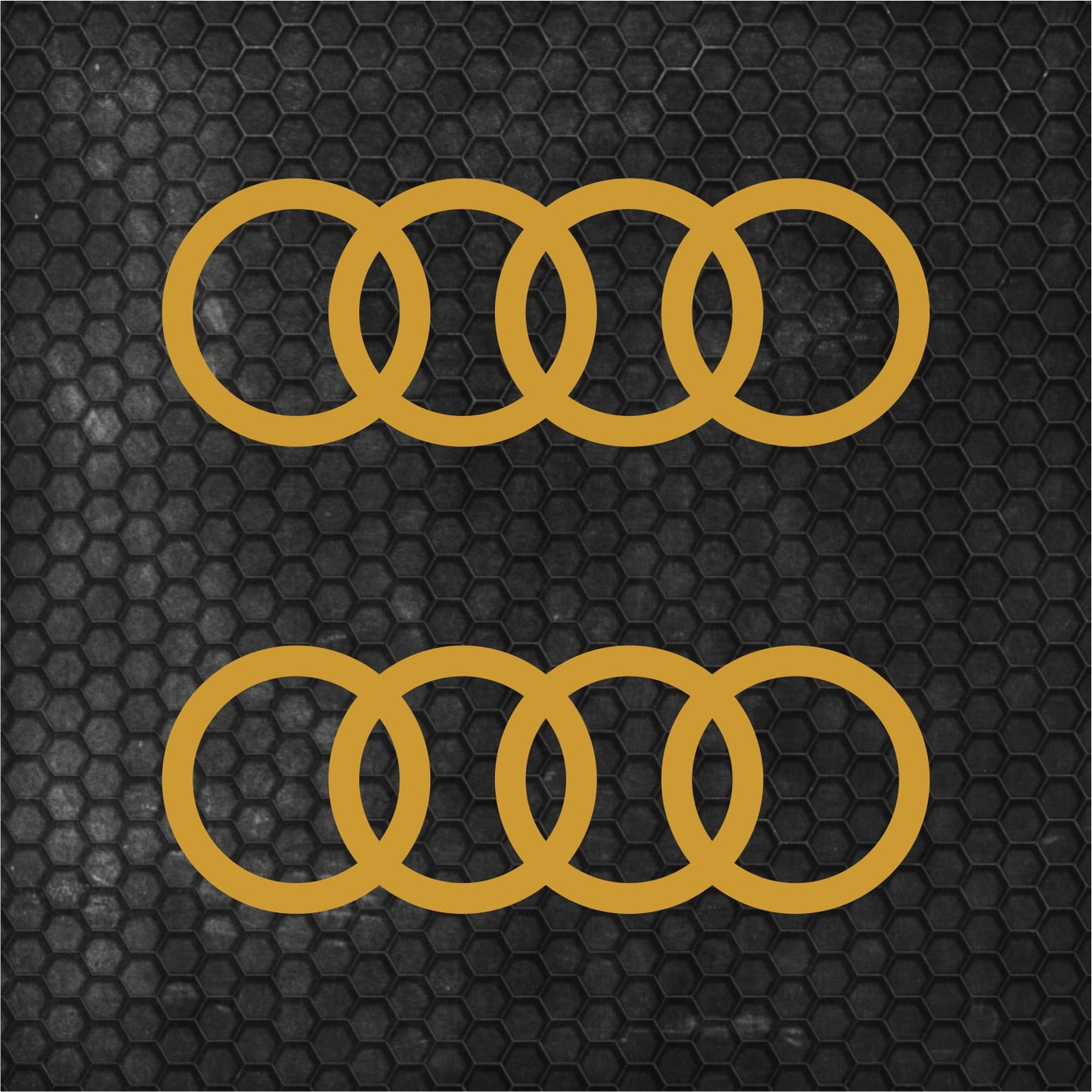 Set 2 Pcs Audi Emblem Graphic Decal Sticker | Premium kit 2 Audi Car Logos Motorsport Decals