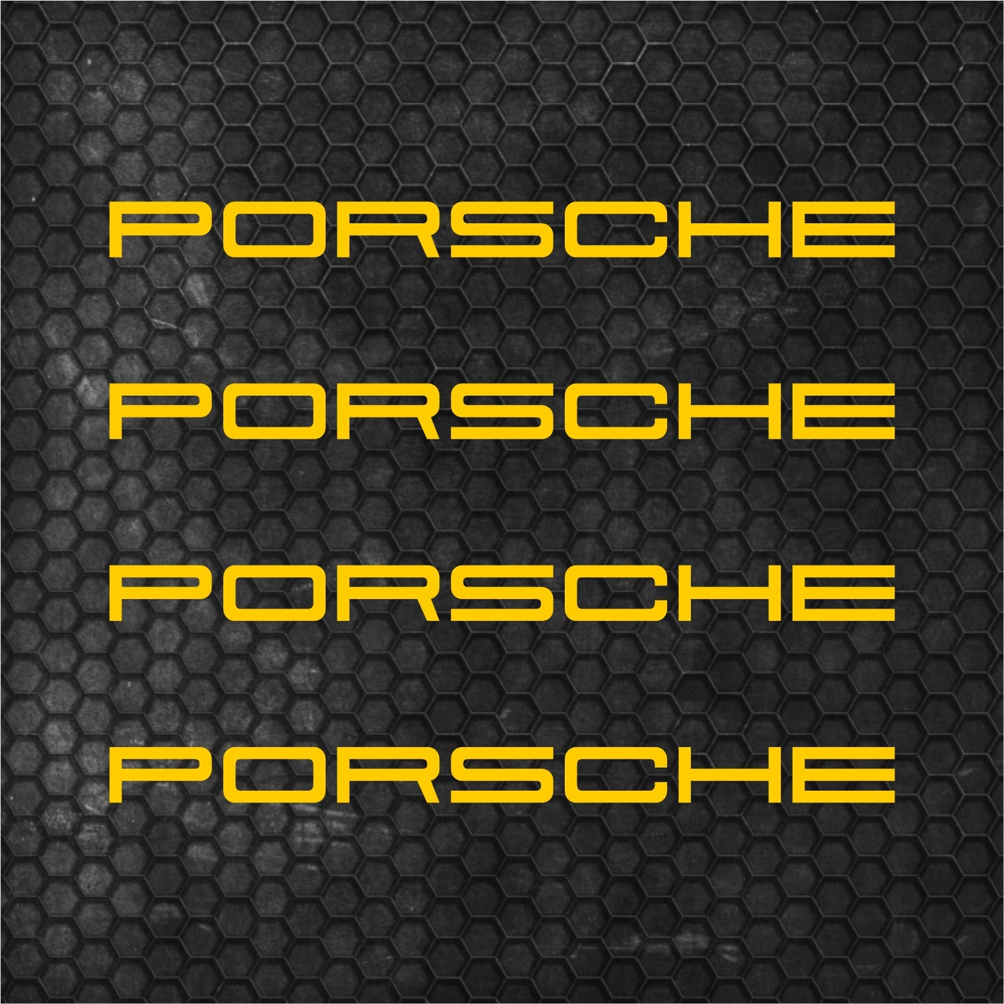 Set 4 HQ Porsche Logo Graphic Vinyl Motorsport Emblem Sticker Decals | Motorcycle Car Vehicle Emblem Decor Kit Racing wrap Adhesives Porsche Cut vinyl Logo
