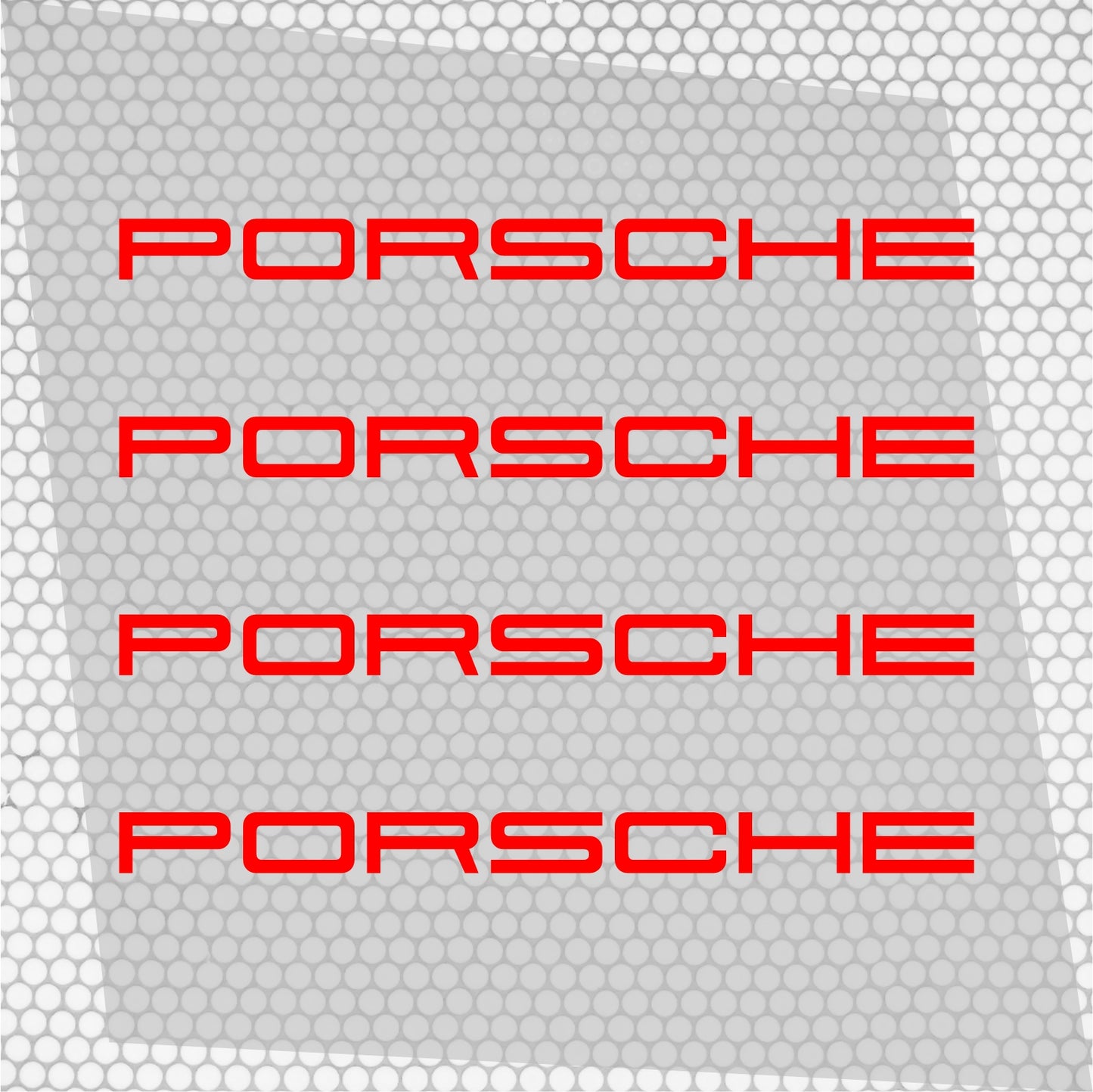 Set 4 HQ Porsche Logo Graphic Vinyl Motorsport Emblem Sticker Decals | Motorcycle Car Vehicle Emblem Decor Kit Racing wrap Adhesives Porsche Cut vinyl Logo