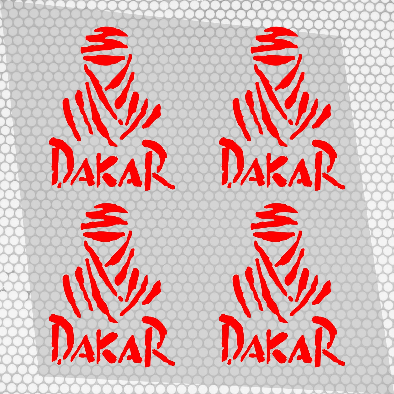 4 Pcs High Quality Dakar Sticker Sponsor Vinyl Decal Badge Tuning Car Bike Racing Sport Set Graphics | Sides Roof Rear Sticker for any Vehicle | Sport vinyl decal graphics adhesives