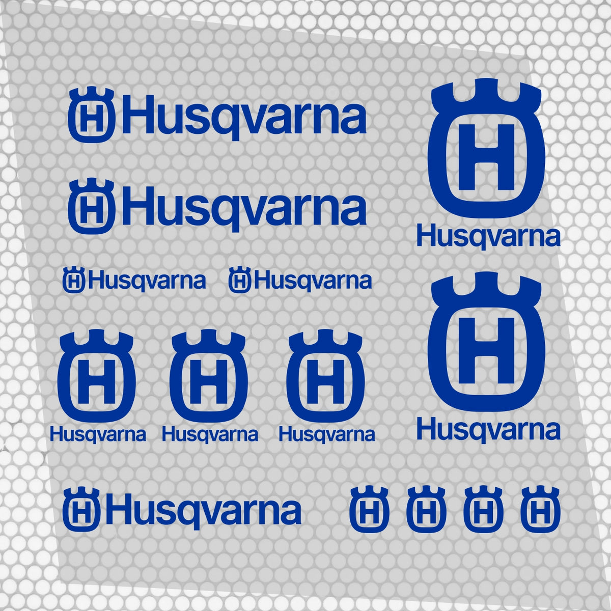 Set 14 Vinyl Racing Motorbike Husqvarna Emblem Sticker Decals
