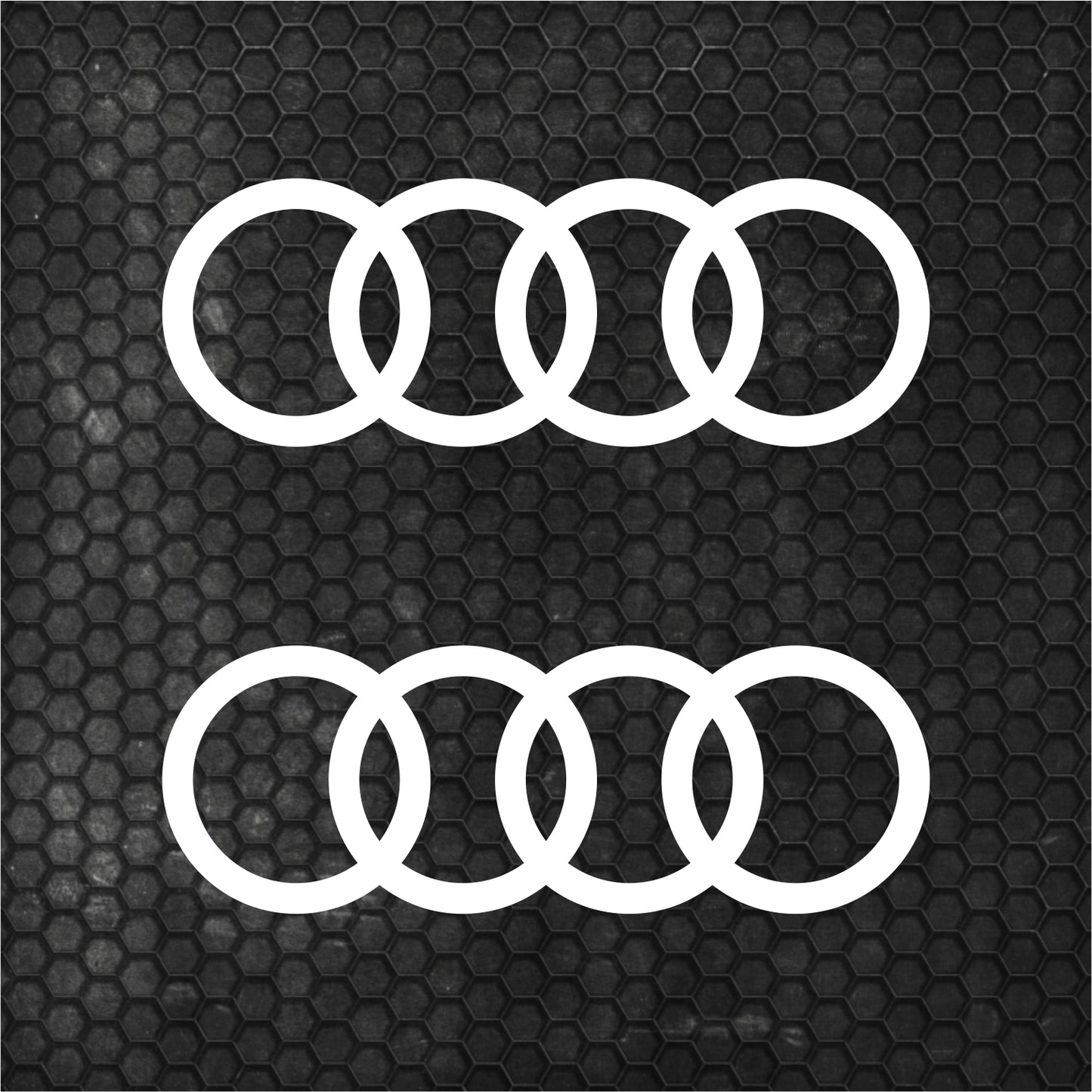 Set 2 Pcs Audi Emblem Graphic Decal Sticker | Premium kit 2 Audi Car Logos Motorsport Decals