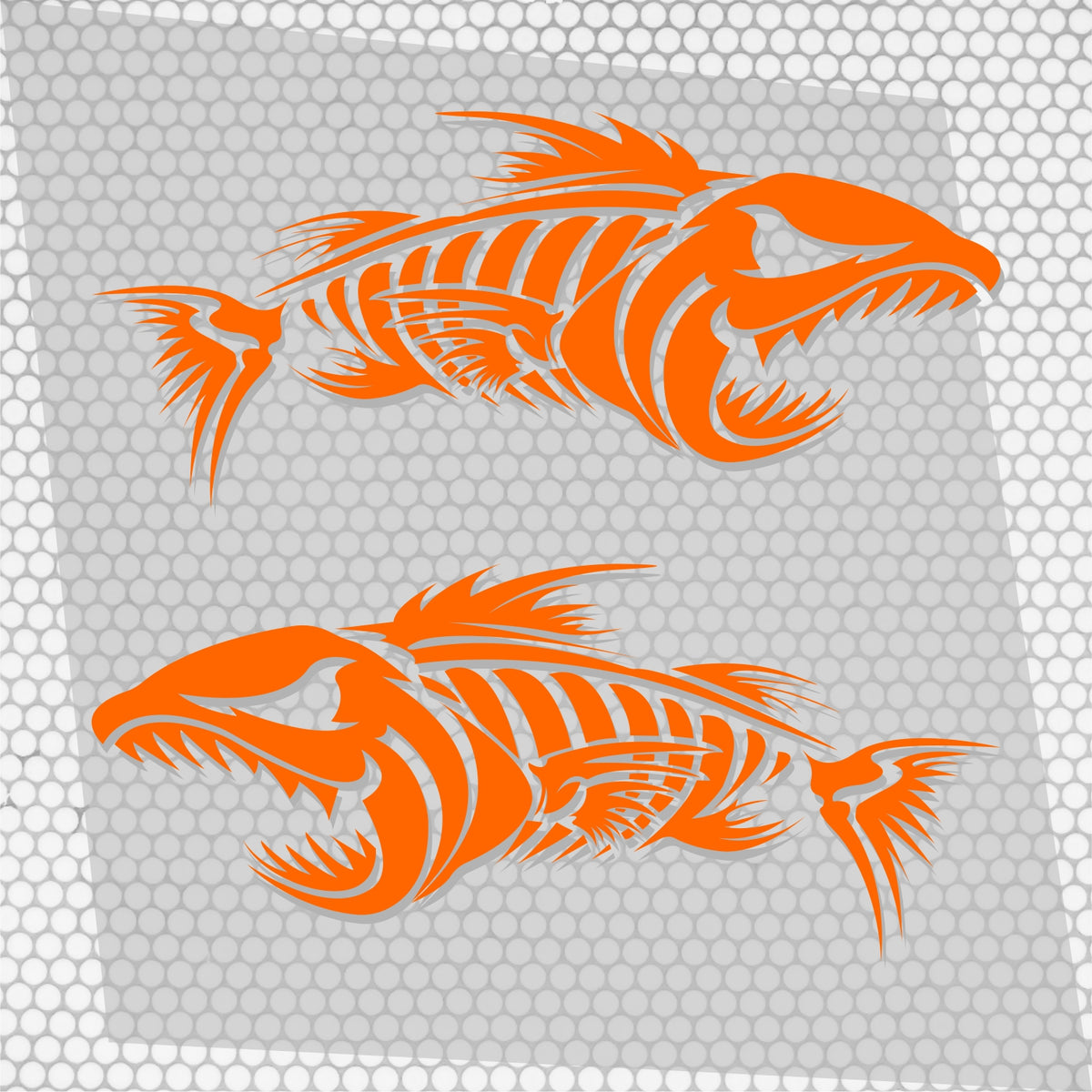 Set 2 Pcs Large Fish Bone Stickers Boat Body Decal Cruise