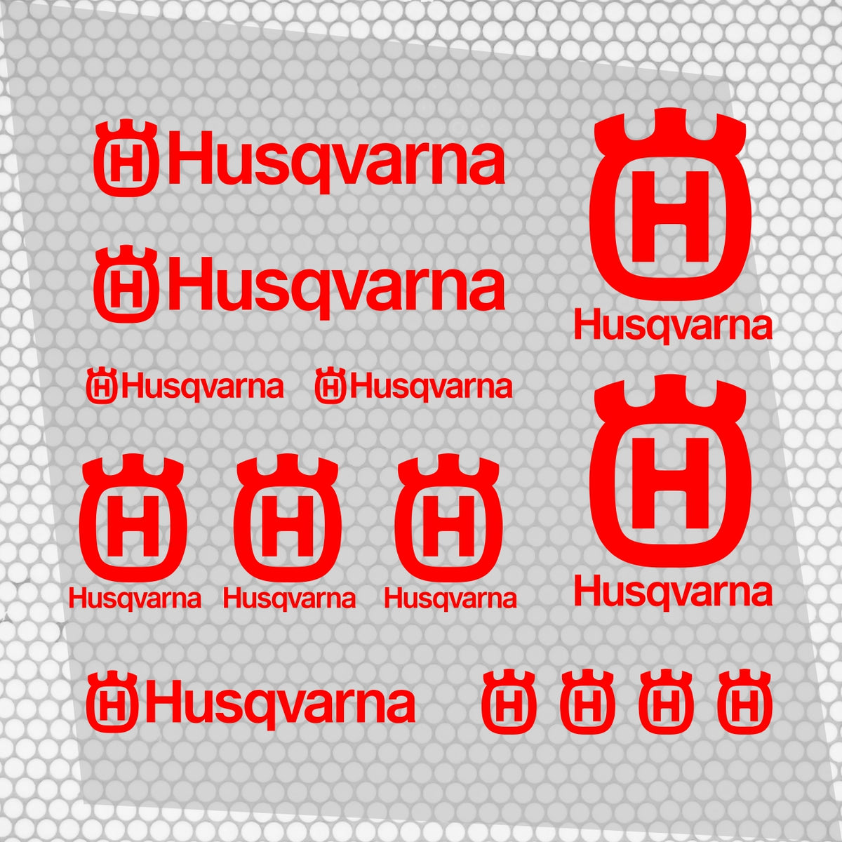 Set 14 Vinyl Racing Motorbike Husqvarna Emblem Sticker Decals