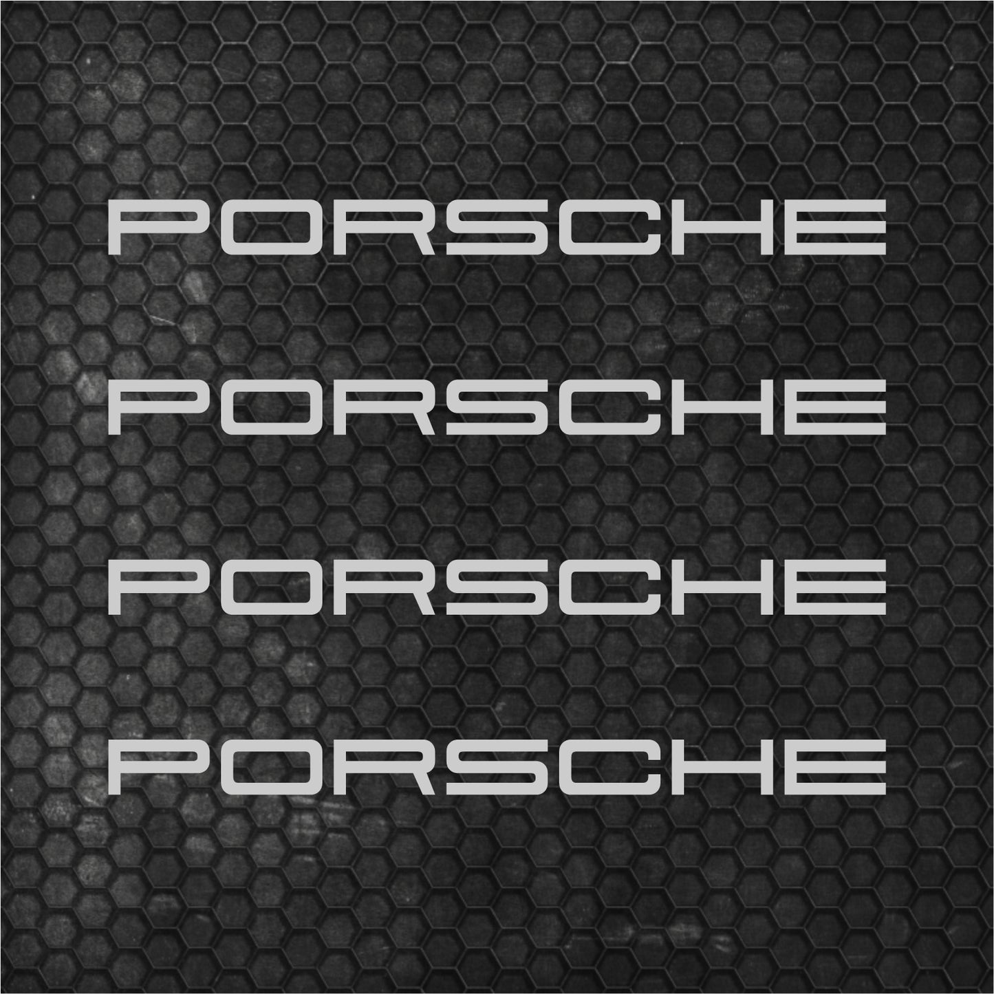 Set 4 HQ Porsche Logo Graphic Vinyl Motorsport Emblem Sticker Decals | Motorcycle Car Vehicle Emblem Decor Kit Racing wrap Adhesives Porsche Cut vinyl Logo