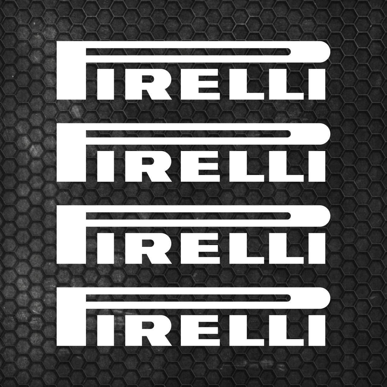 Set 4 HQ Pirelli Tyre Sponsor Vinyl Racing Motorsport Emblem Sticker Decals | Motorcycle Car Vehicle Emblem Decor Kit Racing wrap Adhesives Pirelli Cut vinyl Logo