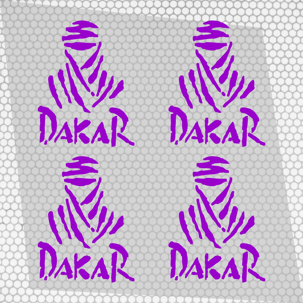 4 Pcs High Quality Dakar Sticker Sponsor Vinyl Decal Badge Tuning Car Bike Racing Sport Set Graphics | Sides Roof Rear Sticker for any Vehicle | Sport vinyl decal graphics adhesives