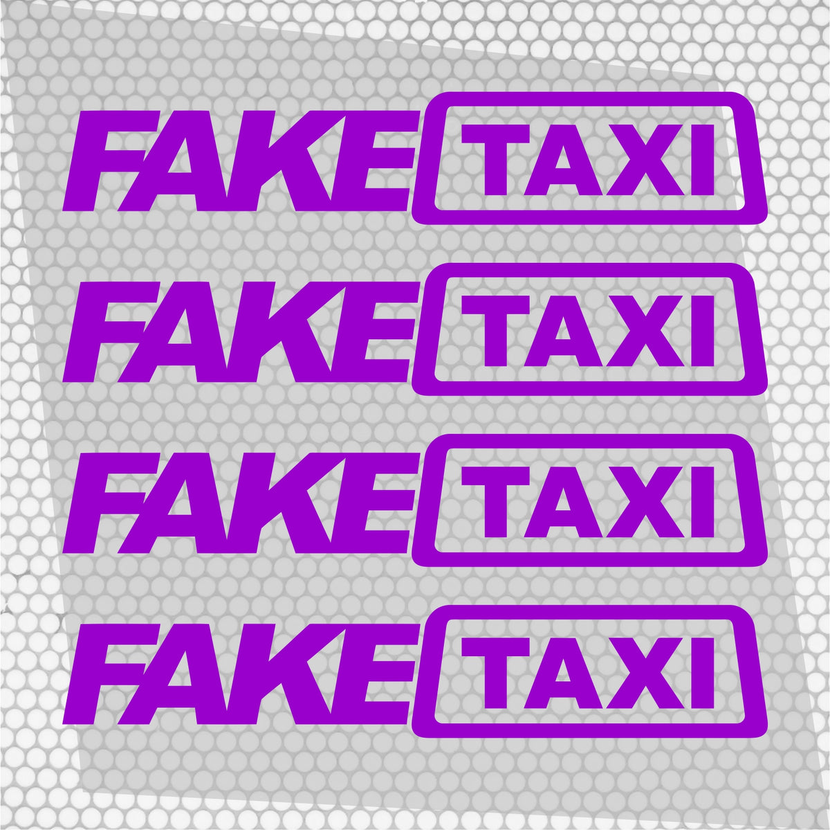Set 4 Pcs Funny Fake Taxi Graphics Cut Stickers
