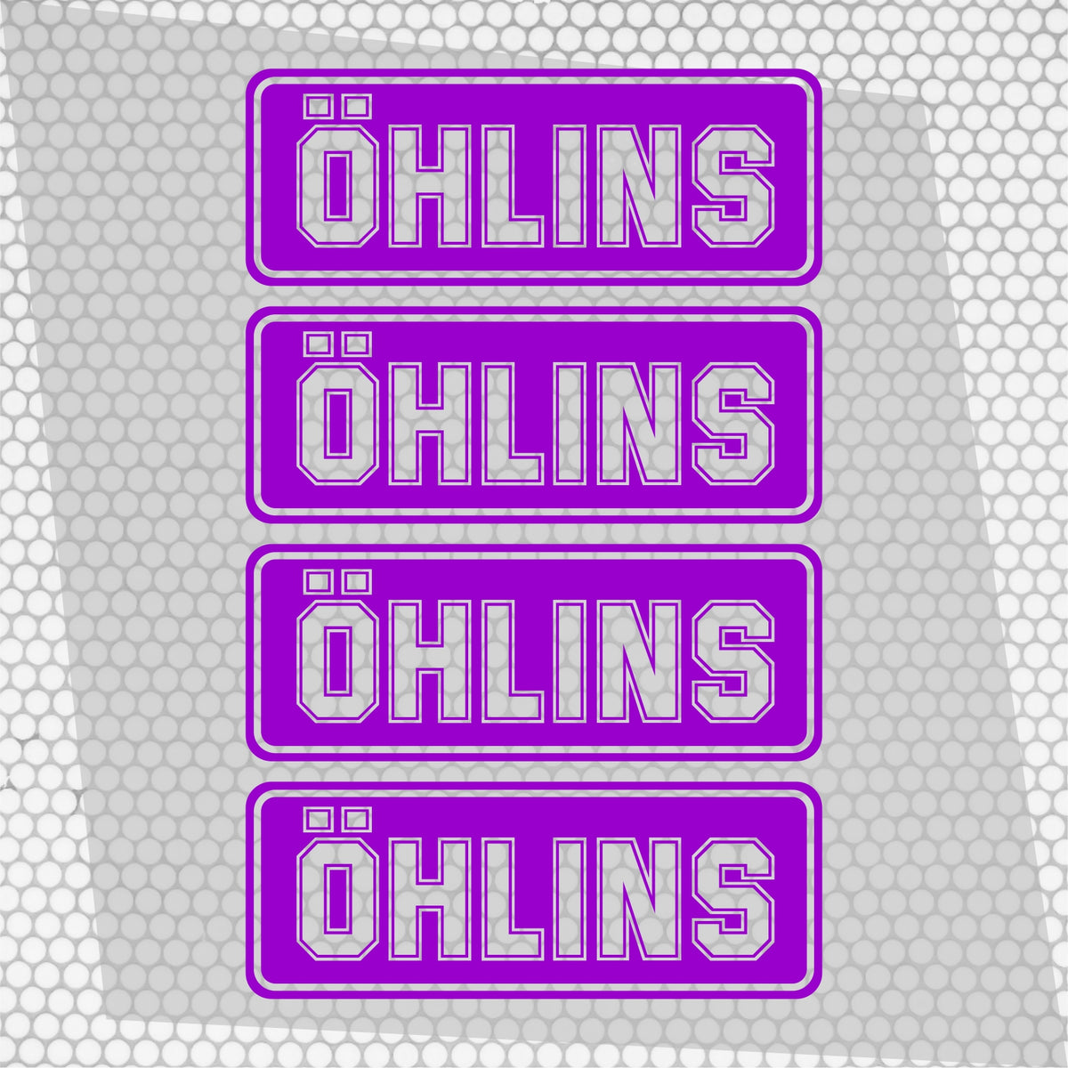 Set 4 Pcs Öhlins Emblem Graphics Cut Stickers Sponsor Decals