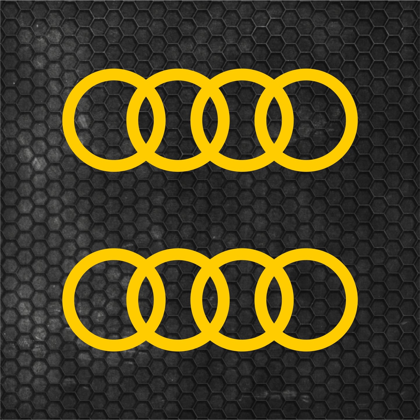 Set 2 Pcs Audi Emblem Graphic Decal Sticker | Premium kit 2 Audi Car Logos Motorsport Decals