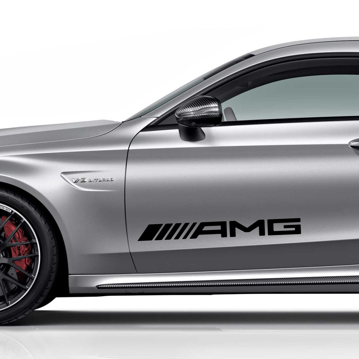 Set 12 Pcs AMG Sticker Decals | Mercedes Benz AMG Decal Racing Sport Sticker Emblem Logo Decor