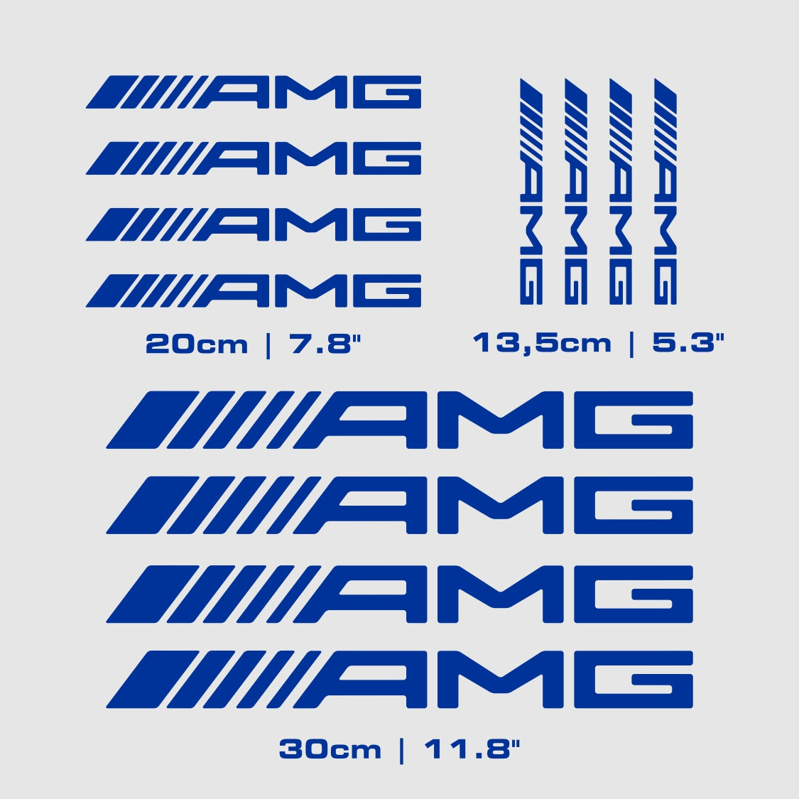 Set 12 Pcs AMG Sticker Decals | Mercedes Benz AMG Decal Racing Sport Sticker Emblem Logo Decor