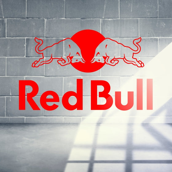 Set 4 Pcs Red Bull Emblem Graphic Energy Drink Sponsor Decals | Motorsport Emblem Decor Kit | Sponsor Decals Sport Race Sport Events Vinyl Adhesives