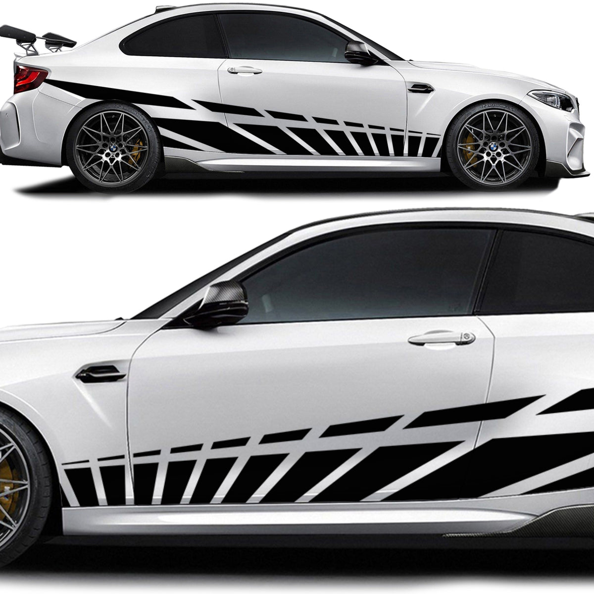Set 2 Pcs Car Racing Stripes Sport