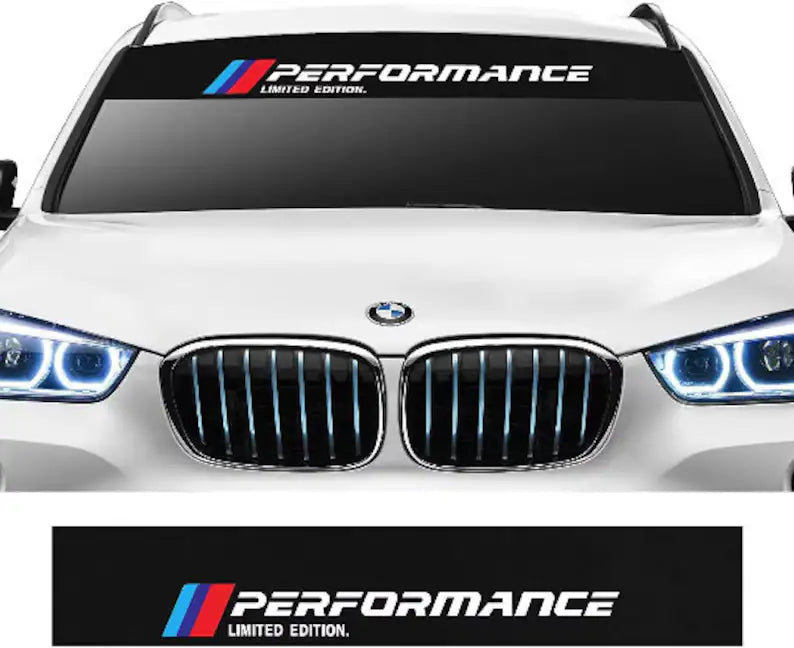 1 Pc Performance Limited Edition Graphic Windshield Sunstrip Sticker Banner Decal Rally Window Graphic | Stickers Motorsport Emblem Decor Kit