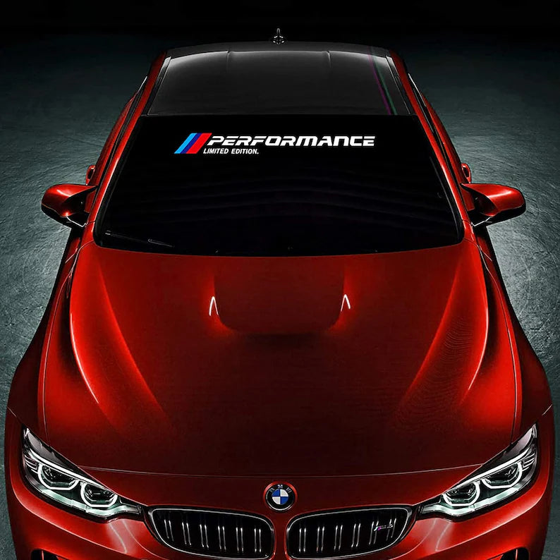 1 Pc Performance Limited Edition Graphic Windshield Sunstrip Sticker Banner Decal Rally Window Graphic | Stickers Motorsport Emblem Decor Kit