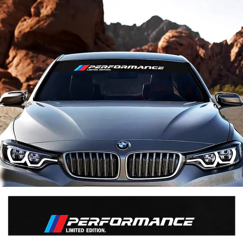 1 Pc Performance Limited Edition Graphic Windshield Sunstrip Sticker Banner Decal Rally Window Graphic | Stickers Motorsport Emblem Decor Kit