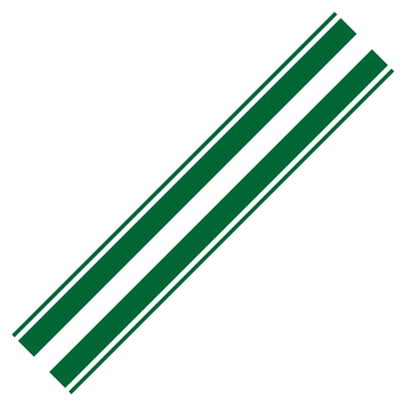 Set 2 Pcs Racing Hood Decal Black Stripes Sticker