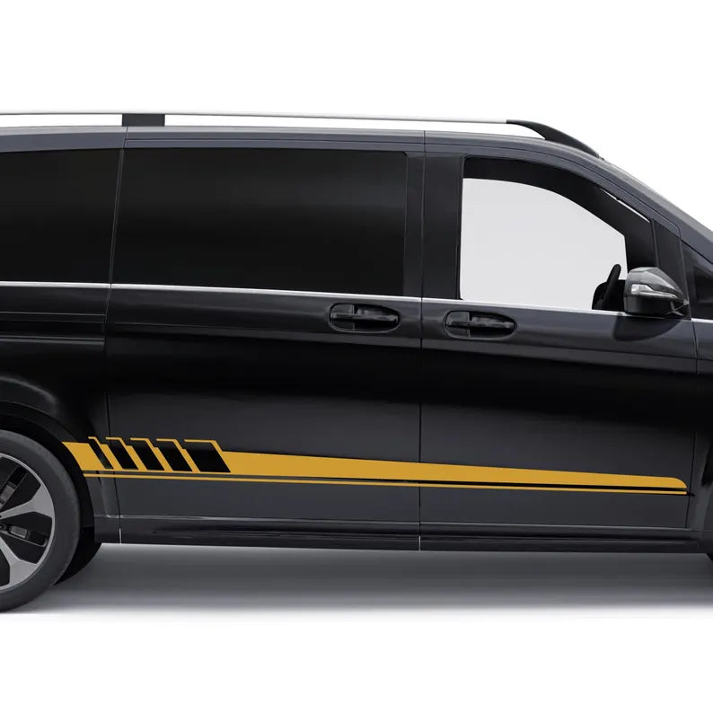 Set 2 Pcs Car Both Sides Stickers Wrap Racing Stripes