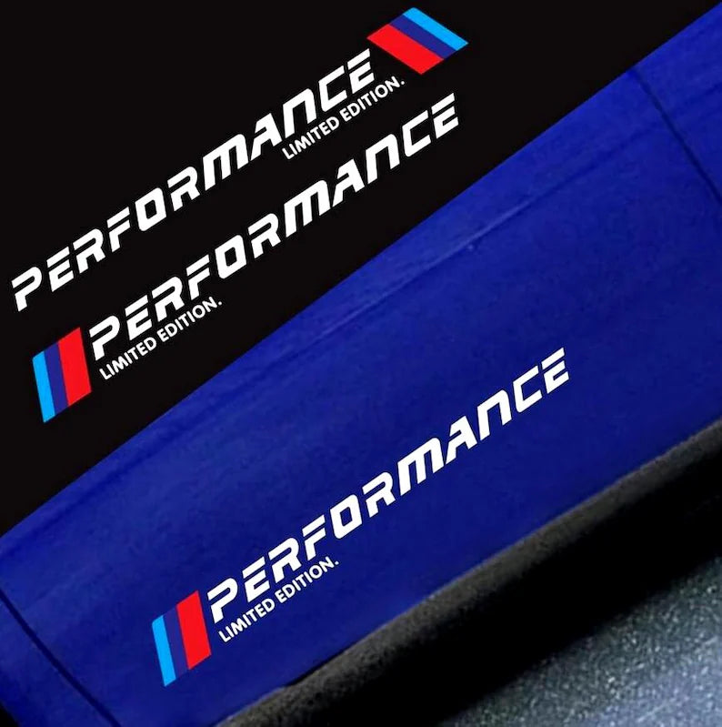 2 Pcs Emblem M Performance Limited Edition Graphic Set | Side Door Reflective Vinyl Adhesive Sticker for BMW | Sport vinyl decal graphics