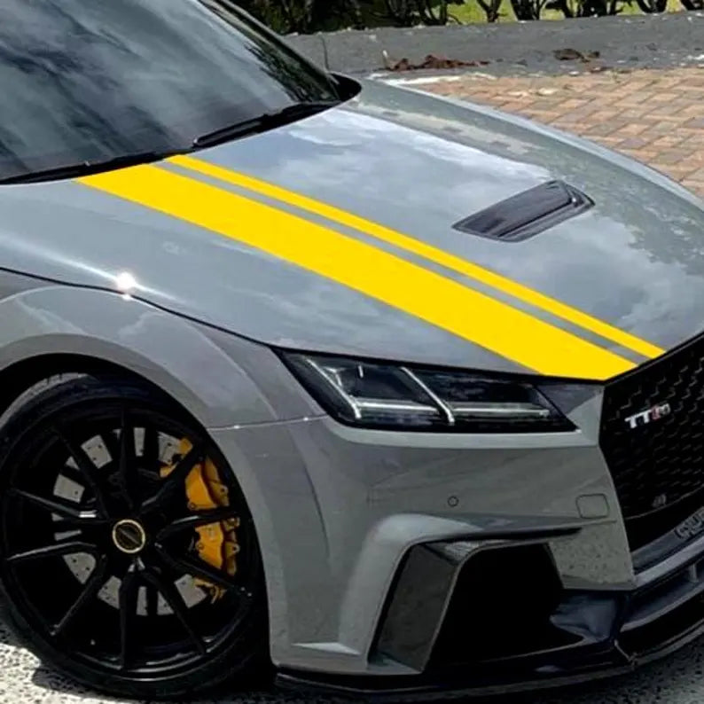 Set Car Bonnet Hood Roof Stripes Graphics Vinyl Decal Racing Sportcar
