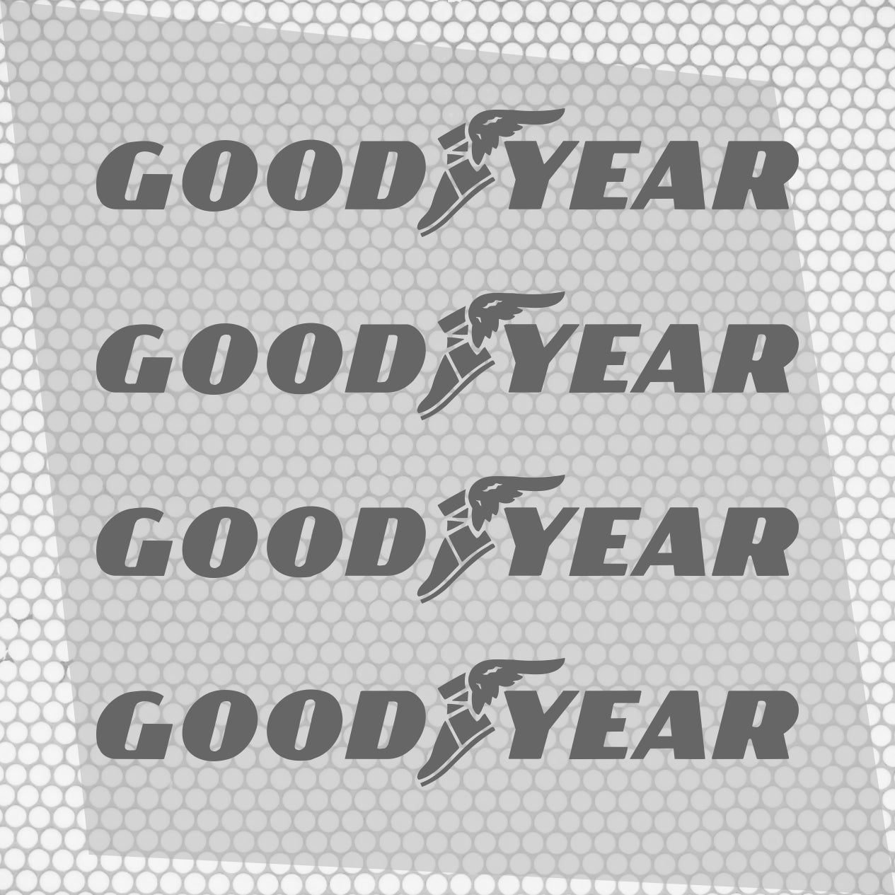 Set 4 HQ Goodyear Tyre Sponsor Vinyl Racing Motorsport Emblem Sticker Decals | Motorcycle Car Vehicle Emblem Decor Kit Racing wrap Adhesives Goodyear Cut vinyl Logo
