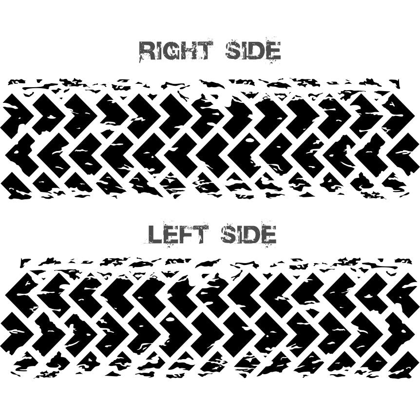 Kit 2 Pcs Factory Crafts Tire Tracks Side Graphics Compatible